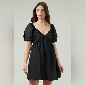 MWT SUGARLIPS Leandra Poplin Mini Dress- Black- M